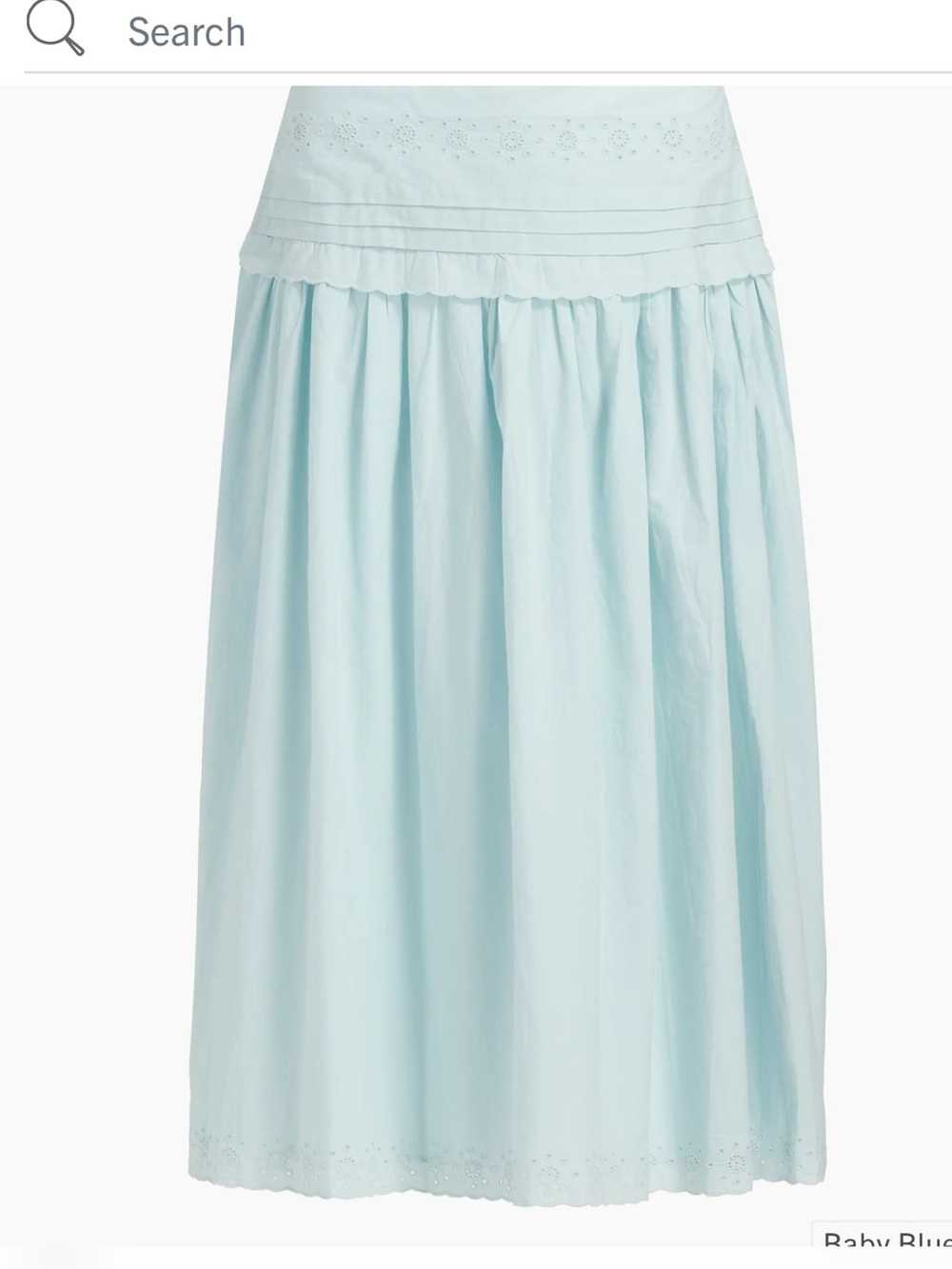 Ciao Lucia Irati Eyelet Pleated Cotton Midi-Skirt size 6 - Picture 2 of 7